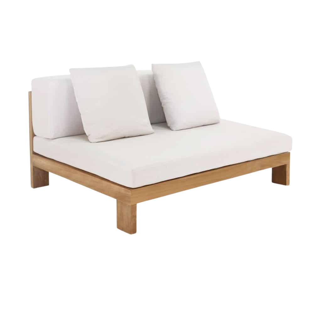 Design Warehouse - Amalfi Teak Outdoor Sectional Armless Chair (Center) 42041881985323- cc