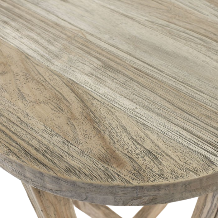 Design Warehouse - 125676 - Coco Teak Outdoor Side Table  - Whitewash cc