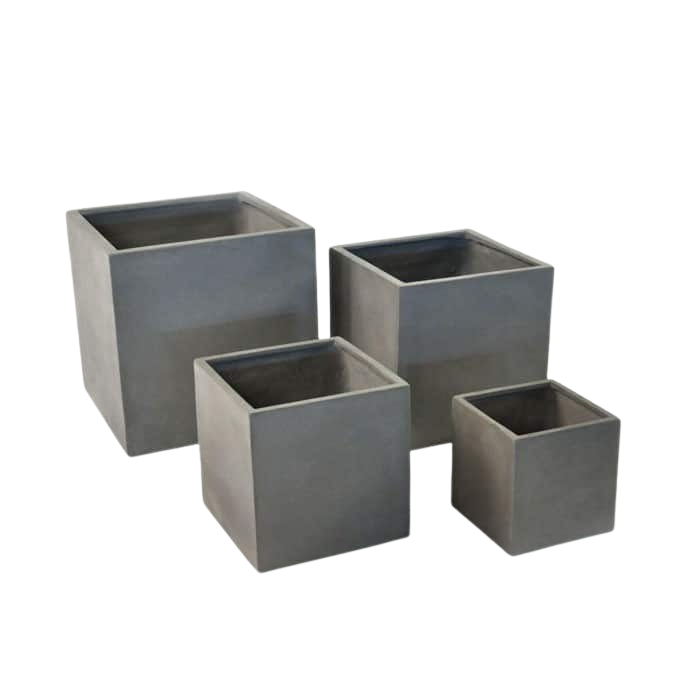 Design Warehouse - Raw Concrete Planters (Square) 42212047913259- cc