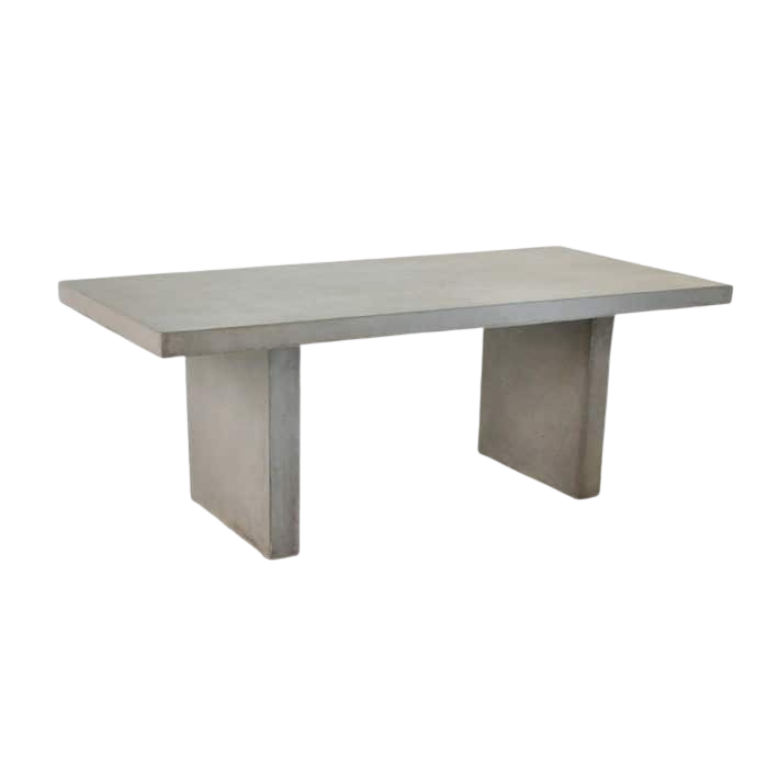 Design Warehouse - Raw Concrete Rectangle Dining Table 42147404185899- cc