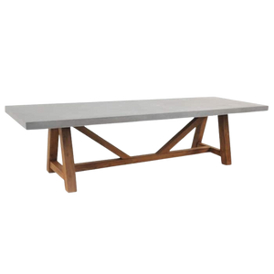 Design Warehouse - Raw Concrete Trestle Dining Table 42212059382059- cc