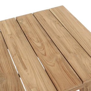 Copenhague Reclaimed Teak Coffee Table  closeup view of top.