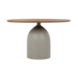 Corfu outdoor teak round dining table with teak top