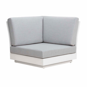 Design Warehouse - 127460 - Crete Aluminum Outdoor Sectional Corner  - White