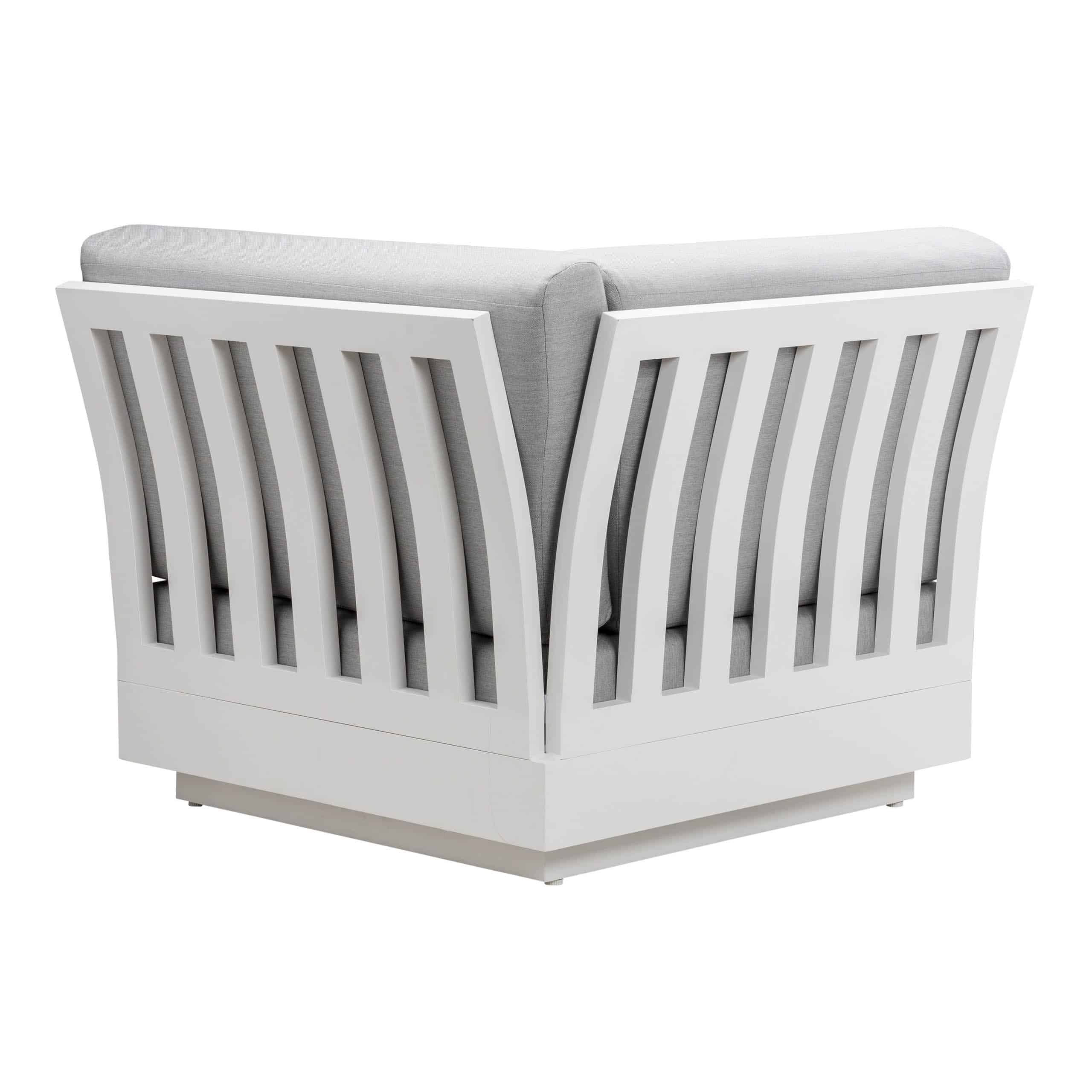 Design Warehouse - 127460 - Crete Aluminum Outdoor Sectional Corner  - White