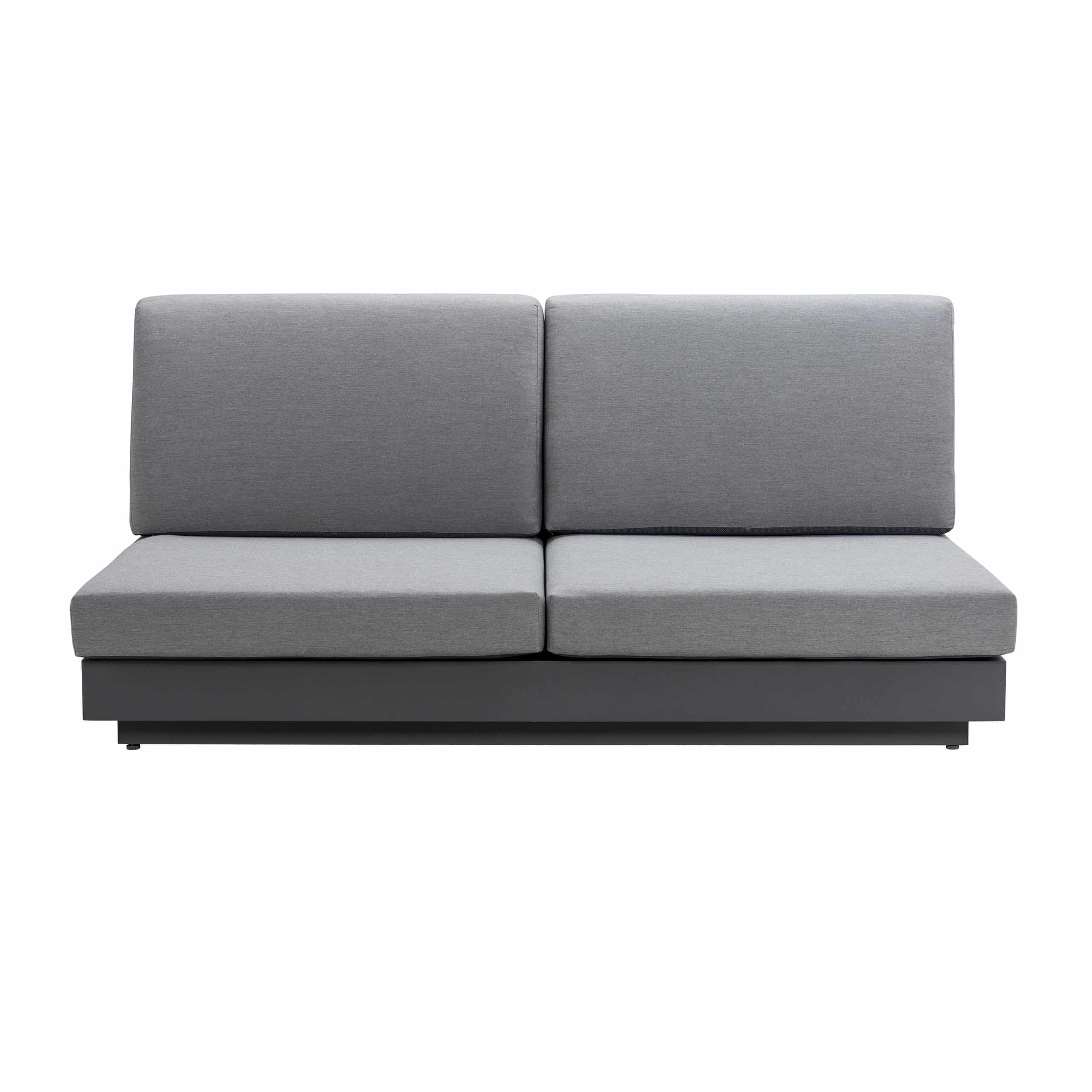 Crete Aluminium Outdoor 2-Seater Sofa (Charcoal)