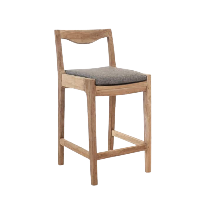 Design Warehouse - Curve Reclaimed Teak Counter Stool 42042113949995- cc