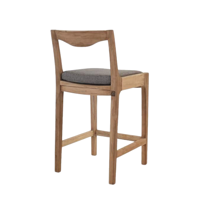 Curve Reclaimed Teak Counter Stool - Main Image