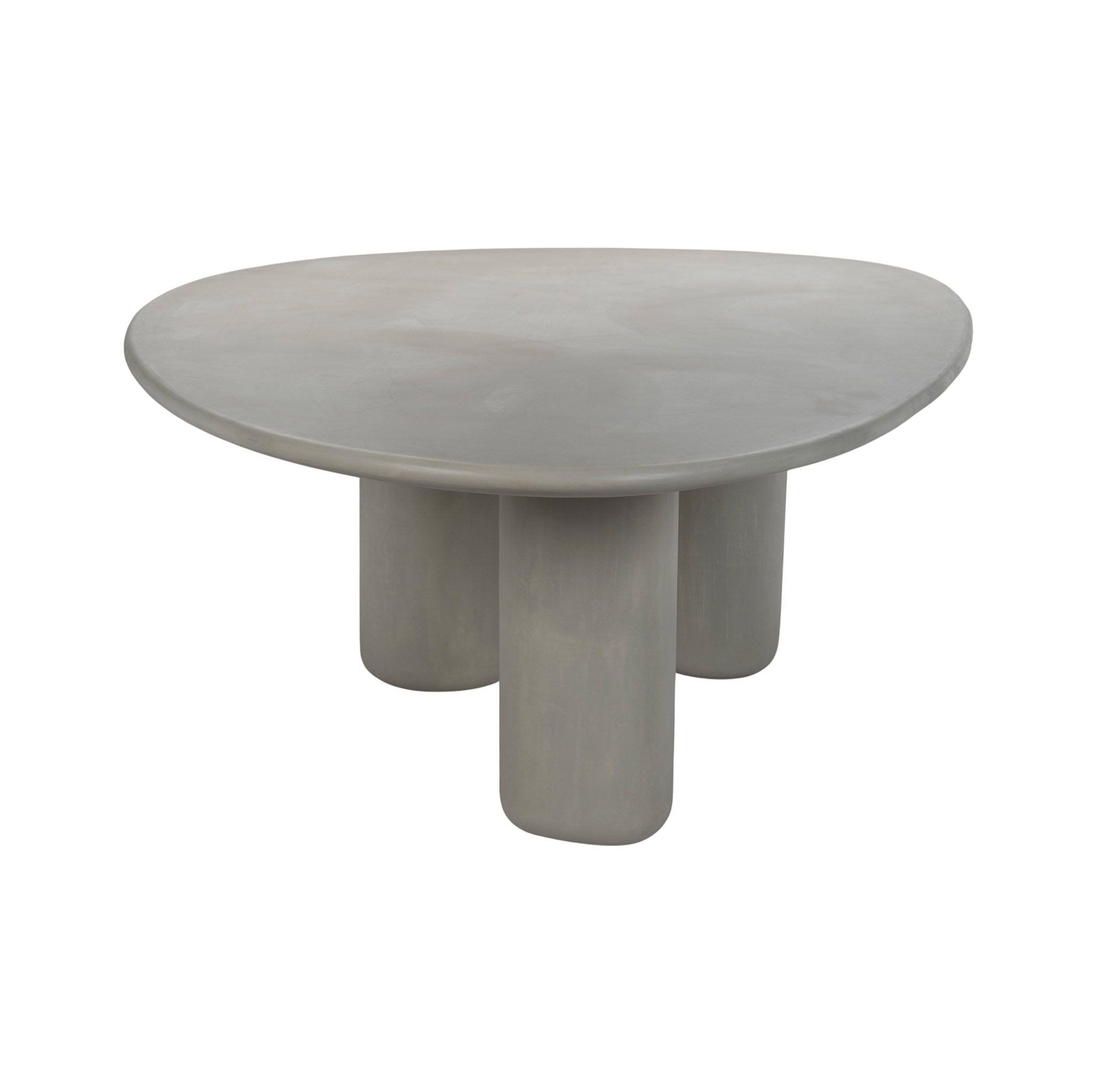 Concrete coffee table on a white background