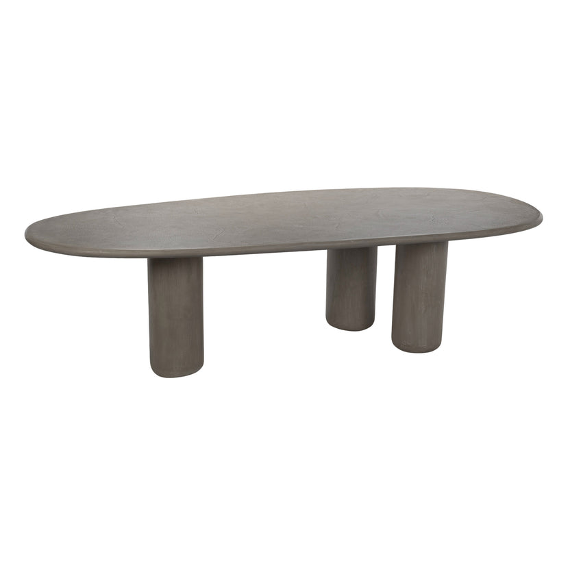 Curve Outdoor Concrete Triad Dining Table: Outdoor Dining Tables