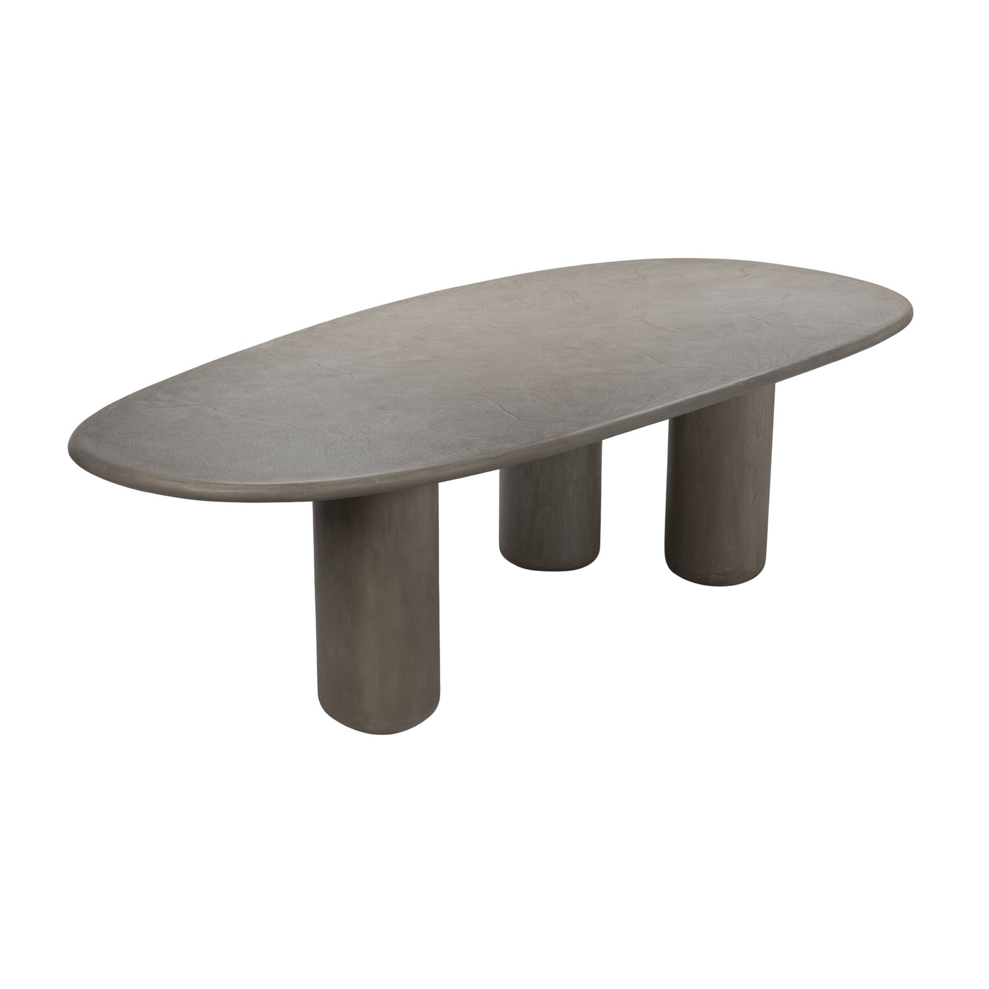 Side profile showing Wasabi table’s three-leg structure and slim edge