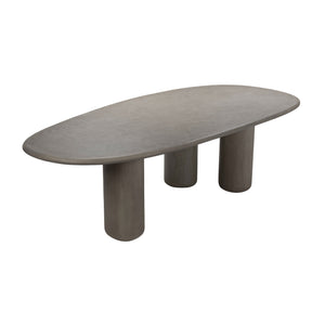 Side profile showing Wasabi table’s three-leg structure and slim edge