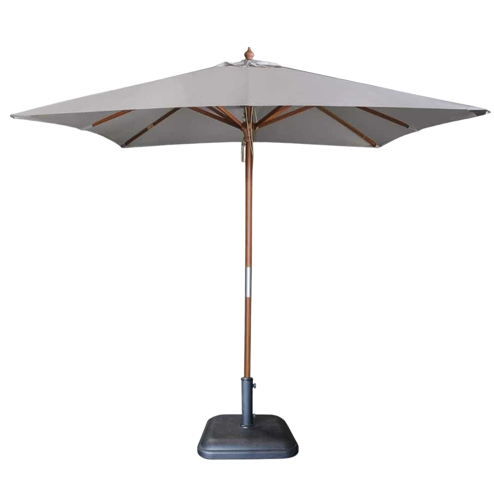 Design Warehouse - 126358 - Dixon Market Olefin Square Umbrella  - 2.5m - Grey cc