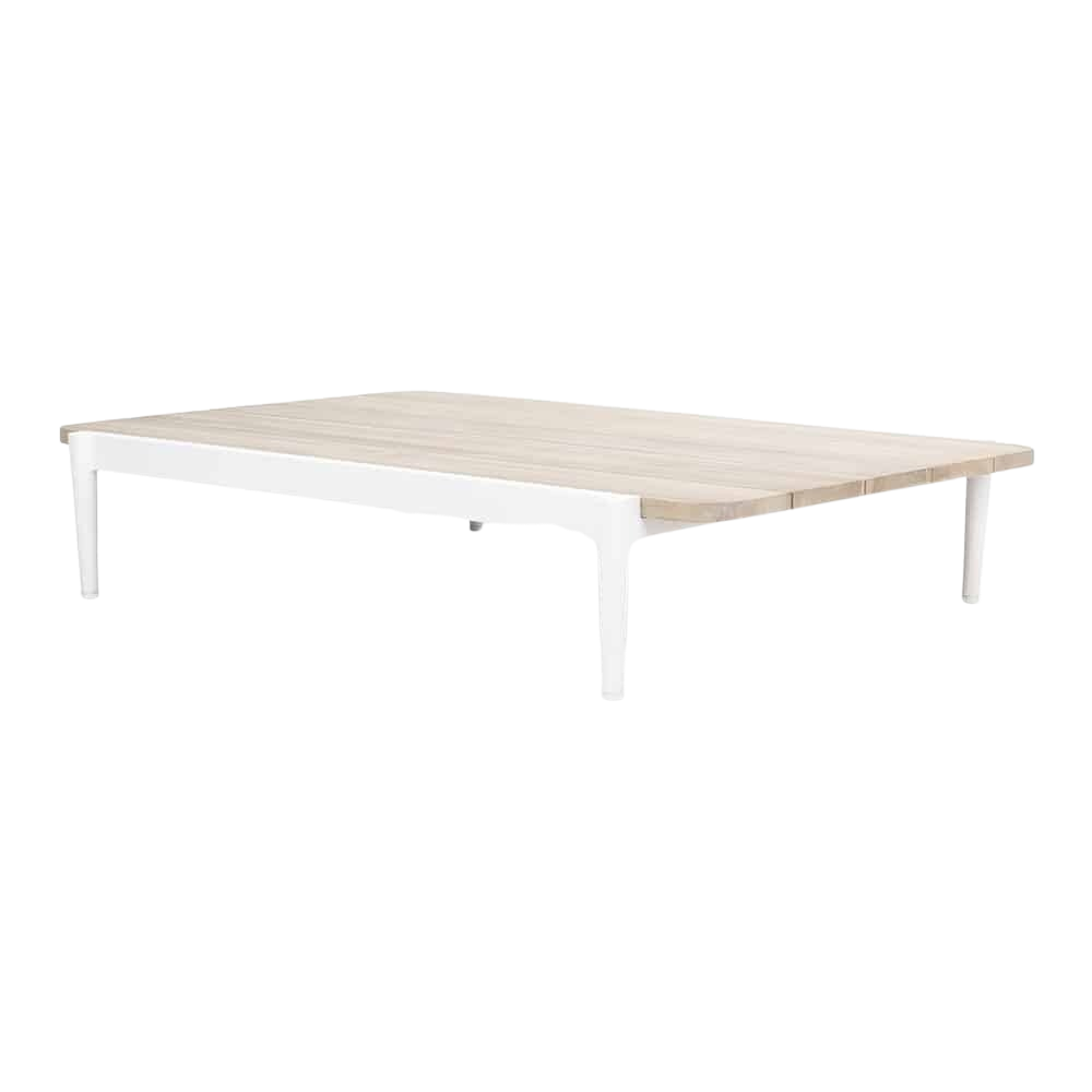 Design Warehouse - 128183 - Escape Aluminium and Teak Coffee Table  - Stonewhite cc