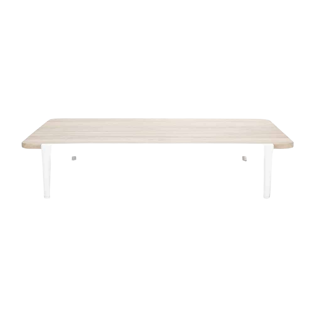 Design Warehouse - 128183 - Escape Aluminium and Teak Coffee Table  - Stonewhite cc
