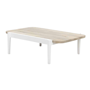 Design Warehouse - 128185 - Escape Aluminium and Teak Side Table  - Stonewhite cc