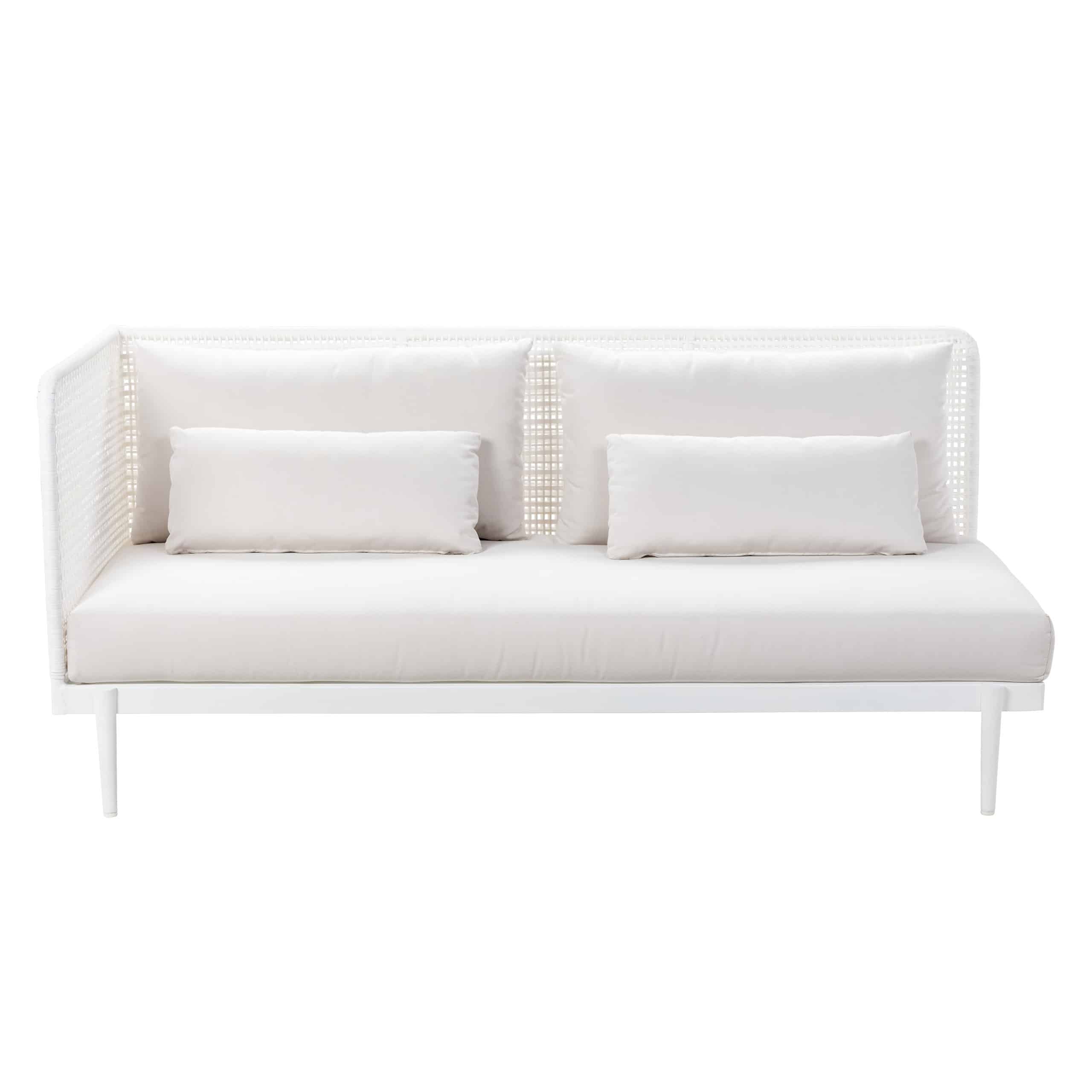 Design Warehouse - 128145 - Escape Sectional Loveseat Arm Right  - Stonewhite