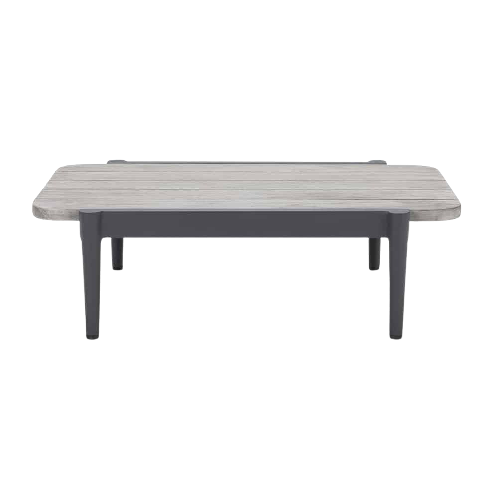 Design Warehouse - 128186 - Escape Aluminium and Teak Side Table  - Graphite cc