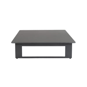 Low profile Franco aluminium coffee table. Side view.
