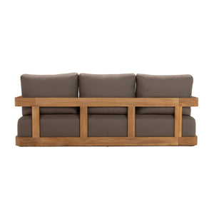 Franco teak 3-seater sofa. Rear view.