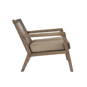 Design Warehouse - Gazzoni Outdoor Teak and Rope Relaxing Chair 42146898051371- cc