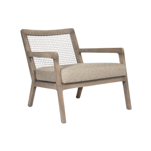 Design Warehouse - Gazzoni Outdoor Teak and Rope Relaxing Chair 42146896904491- cc