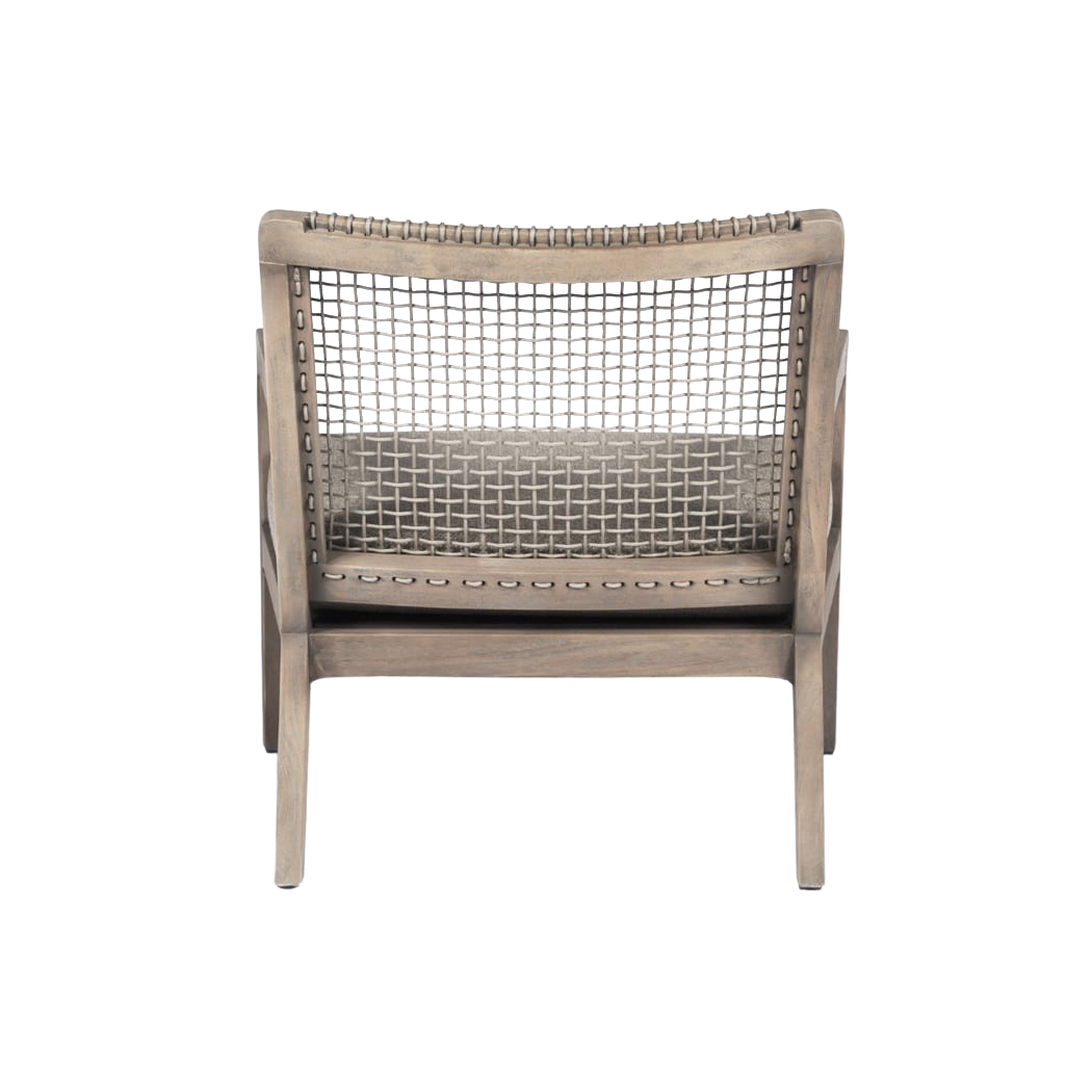 Design Warehouse - Gazzoni Outdoor Teak and Rope Relaxing Chair 42146897199403- cc