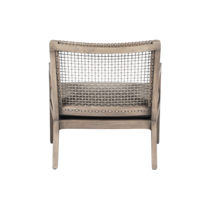 Design Warehouse - Gazzoni Outdoor Teak and Rope Relaxing Chair 42146897199403- cc