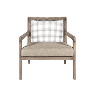 Design Warehouse - Gazzoni Outdoor Teak and Rope Relaxing Chair 42146897789227- cc