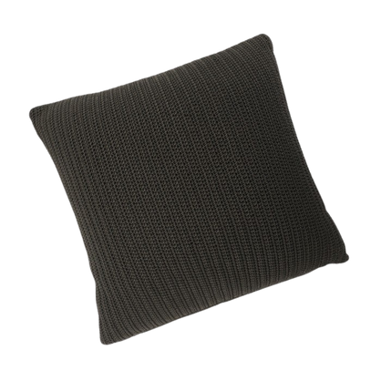 Design Warehouse - 126229 - Gigi Square Crochet Pillow  - Black cc