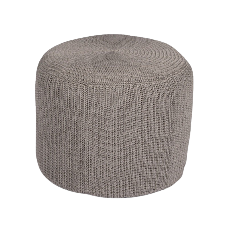 Design Warehouse - 127439 - Gigi Outdoor Ottoman Round  - Pebble cc