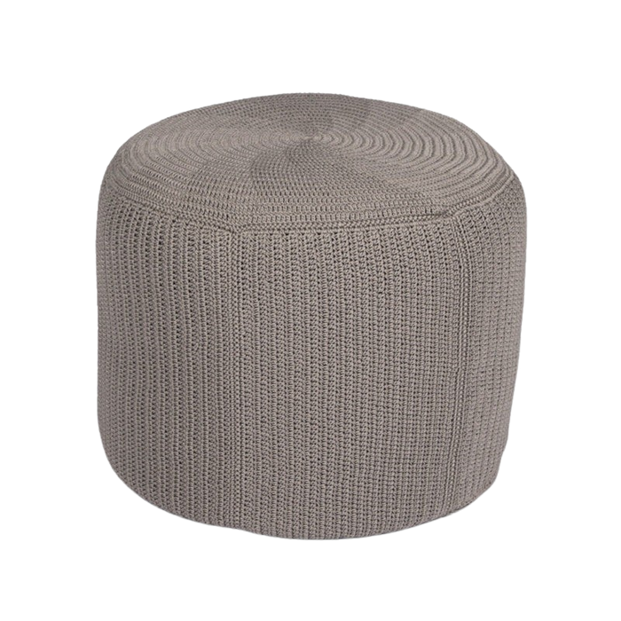 Design Warehouse - 127439 - Gigi Outdoor Ottoman Round  - Pebble cc