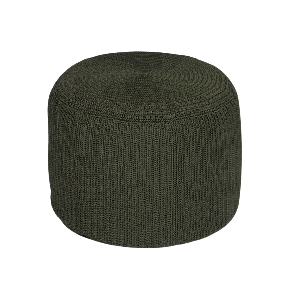 Design Warehouse - 127438 - Gigi Outdoor Ottoman Round  - Moss cc