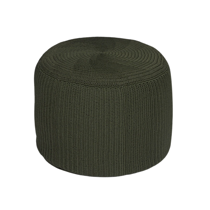 Design Warehouse - 127438 - Gigi Outdoor Ottoman Round  - Moss cc