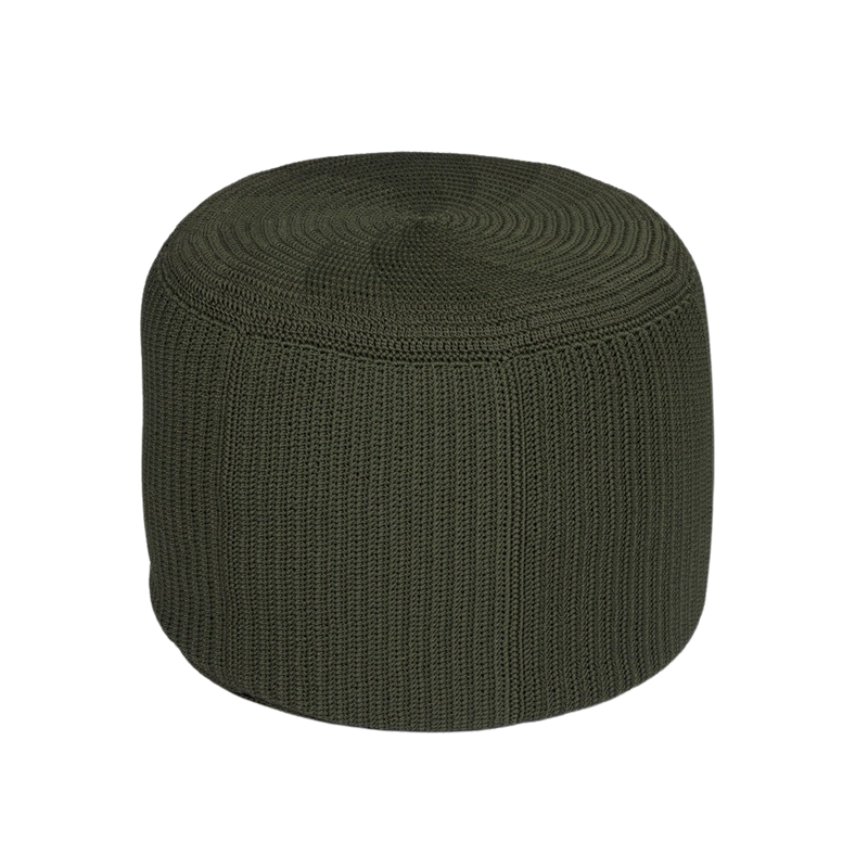 Design Warehouse - 127438 - Gigi Outdoor Ottoman Round  - Moss cc