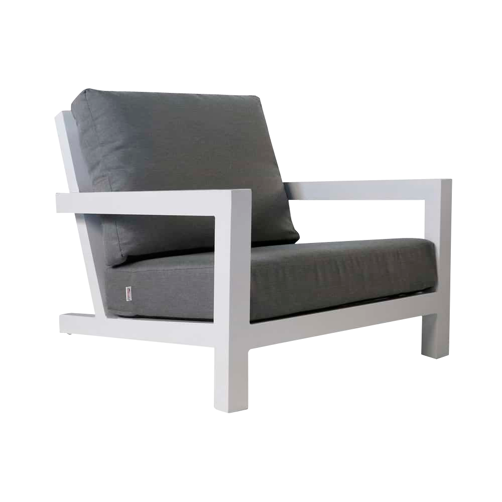 Design Warehouse - 126883 - Granada Aluminum Outdoor Club Chair  - White cc