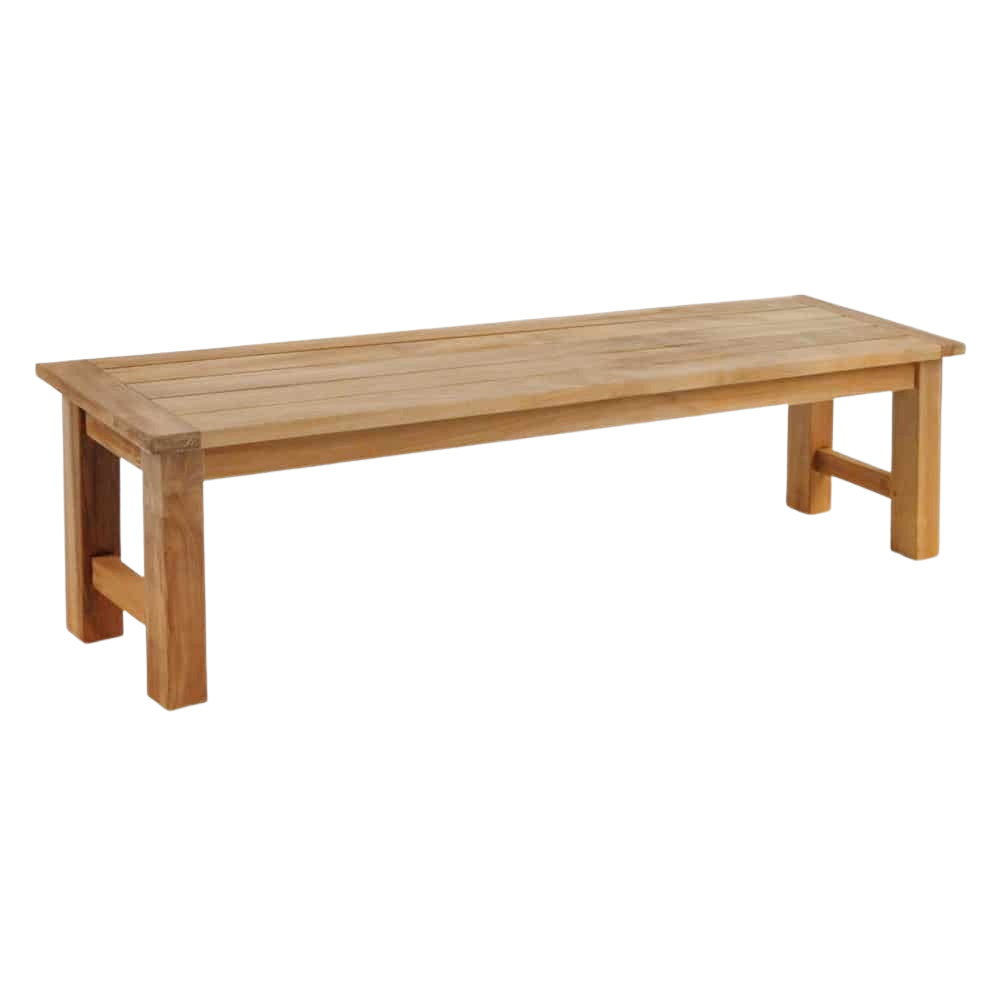 Design Warehouse - Hampton Teak Backless Outdoor Bench 124123 42211506389291- cc