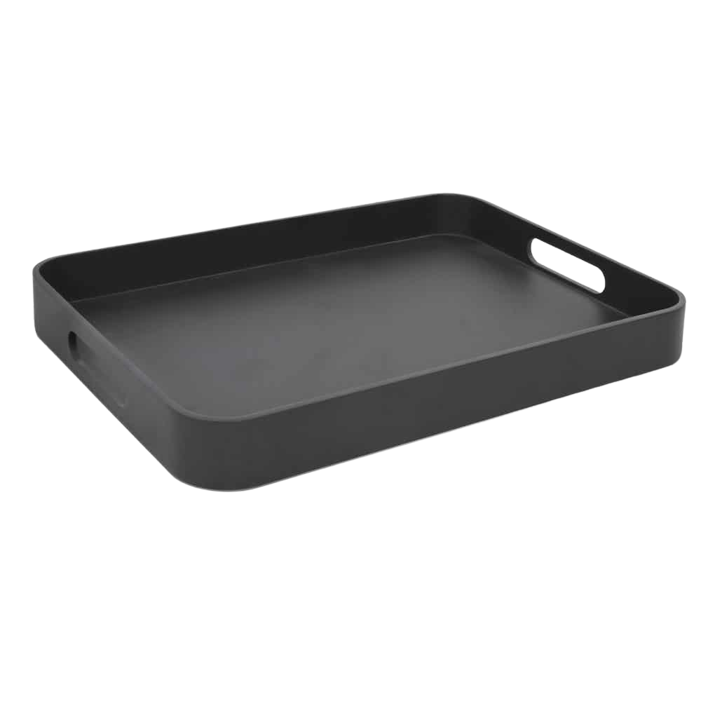 Design Warehouse - 127179 - Happy Hour Rectangular Serving Tray  - Charcoal cc