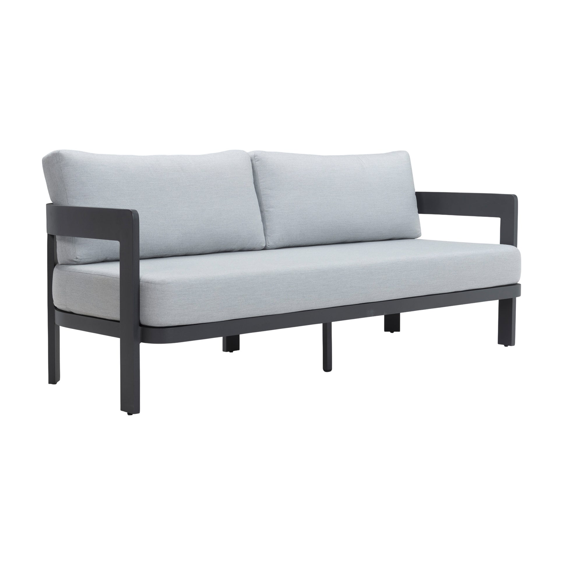 Hawaii Outdoor Aluminium 3-Seater Sofa – angled front view