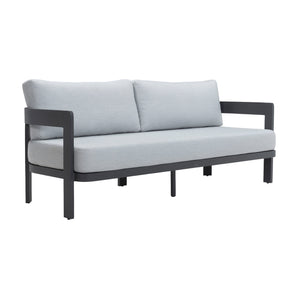 Hawaii Outdoor Aluminium 3-Seater Sofa – angled front view