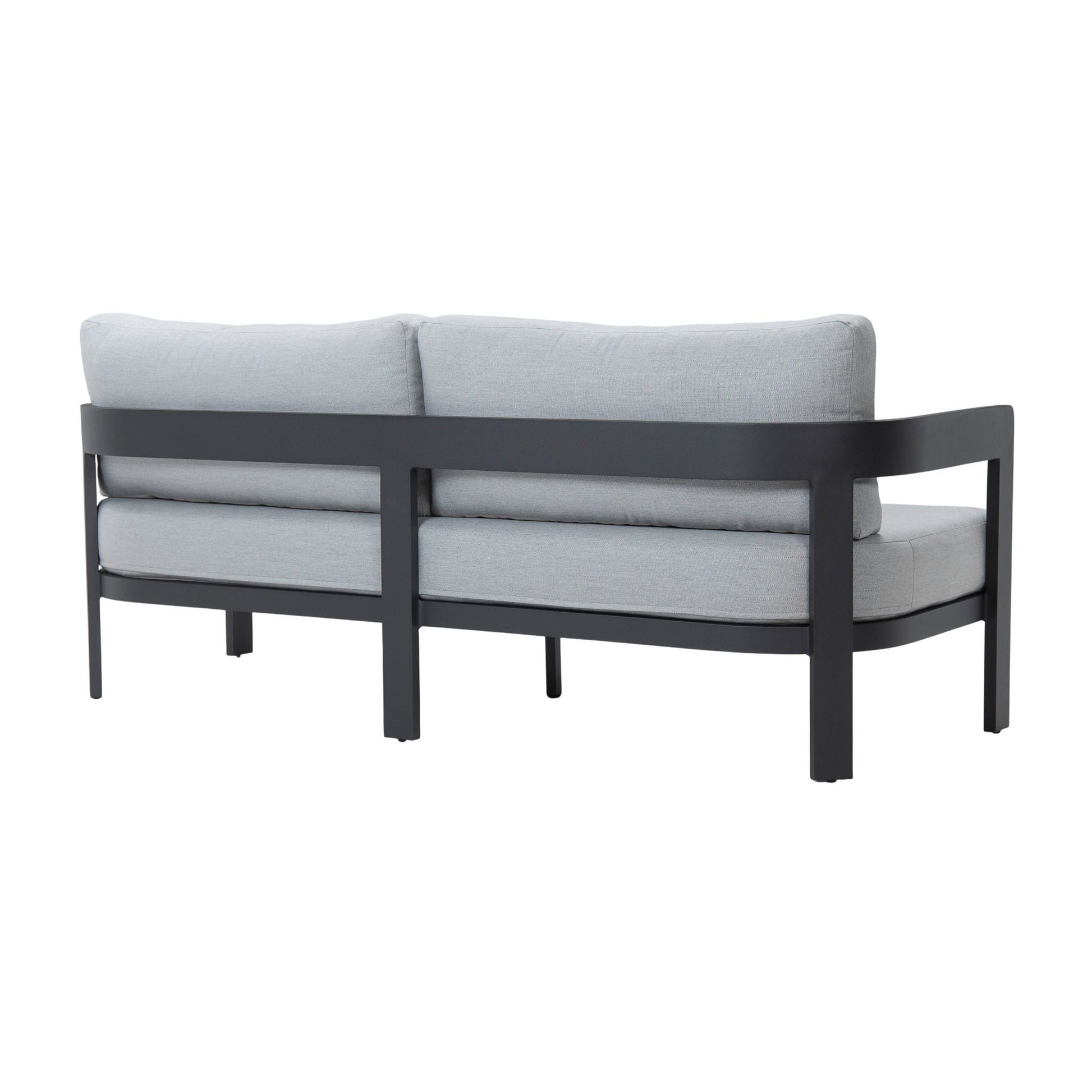 Hawaii Outdoor Aluminium 3-Seater Sofa – back angled view
