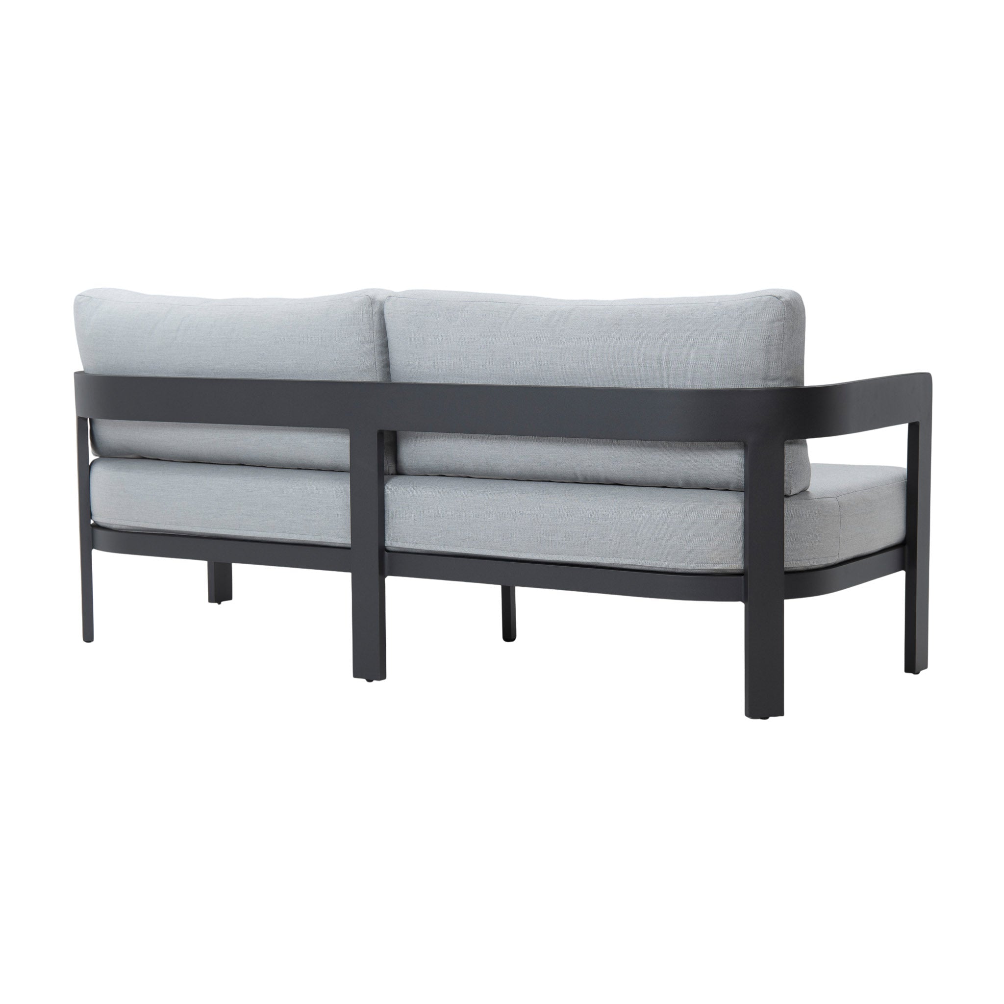 Hawaii Outdoor Aluminium 3-Seater Sofa – back angled view