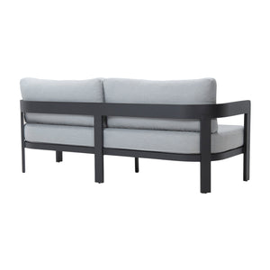 Hawaii Outdoor Aluminium 3-Seater Sofa – back angled view