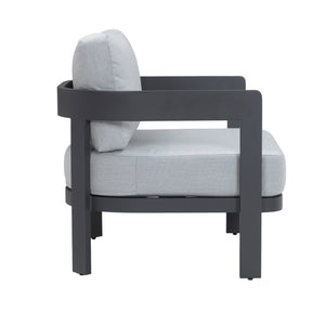 Side profile of Hawaii Outdoor Chair with powder-coated aluminium frame