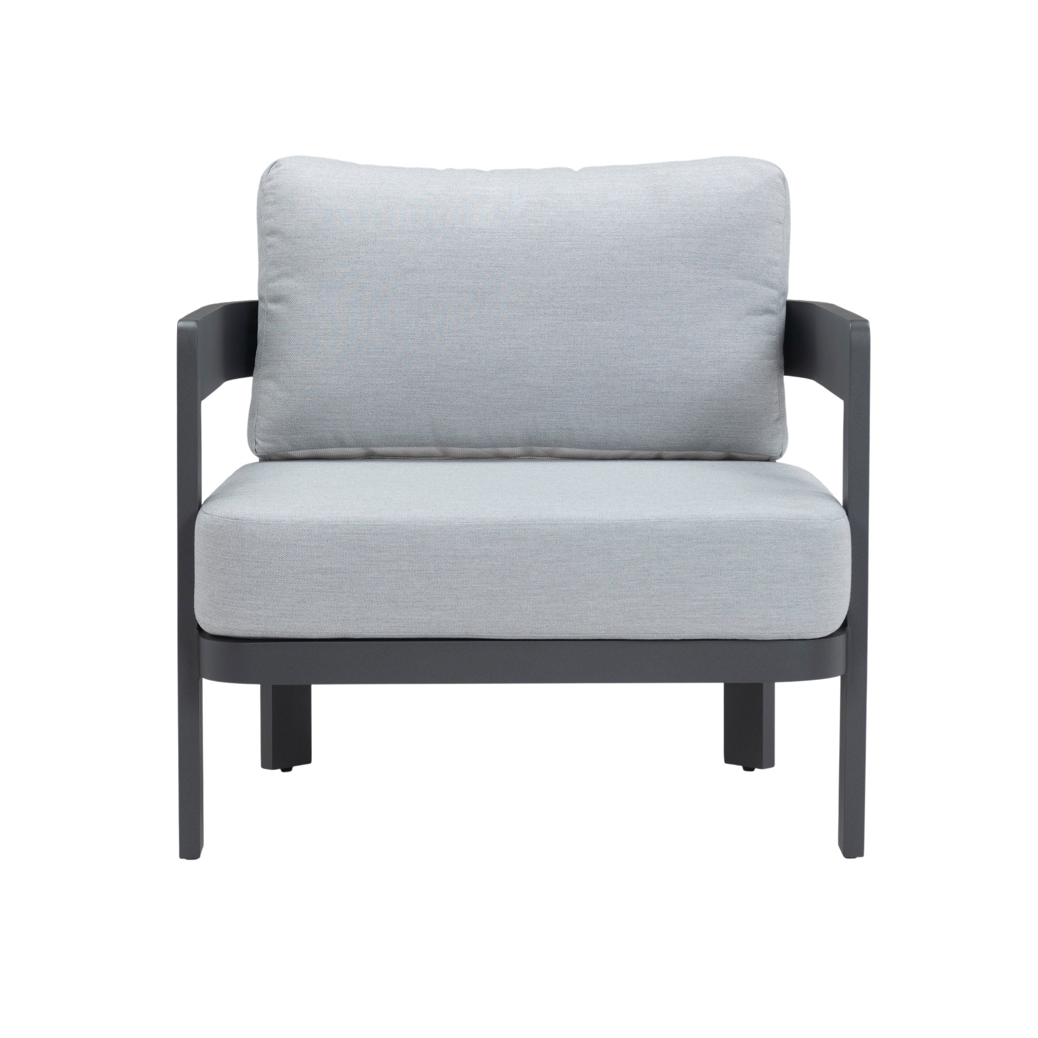 Front view of Hawaii Lounge Chair showing generous seat and back cushions