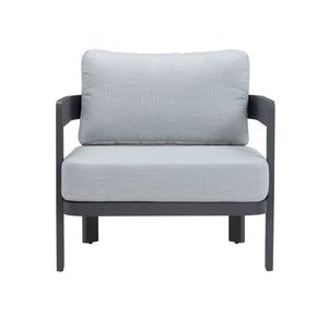 Front view of Hawaii Lounge Chair showing generous seat and back cushions