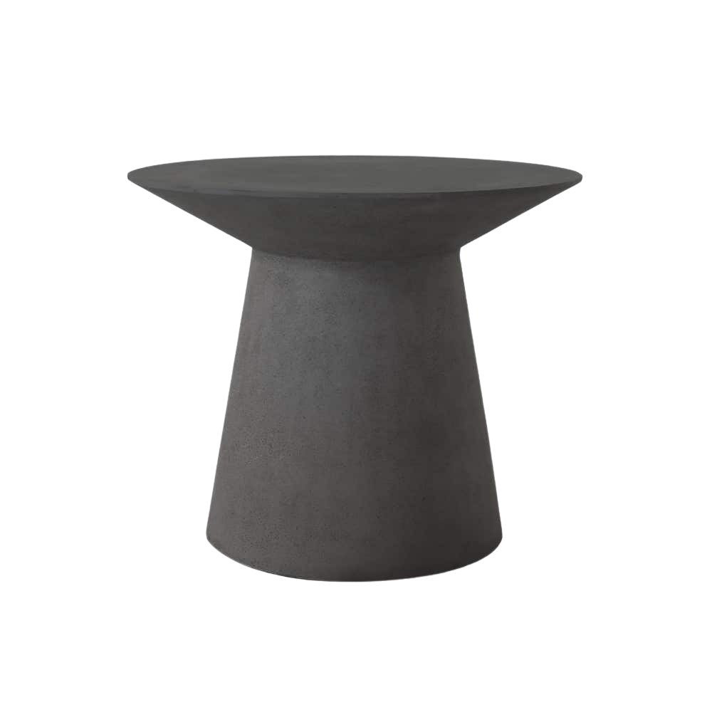 Design Warehouse - 126968 - Holly Outdoor Concrete Side Table  - Black cc