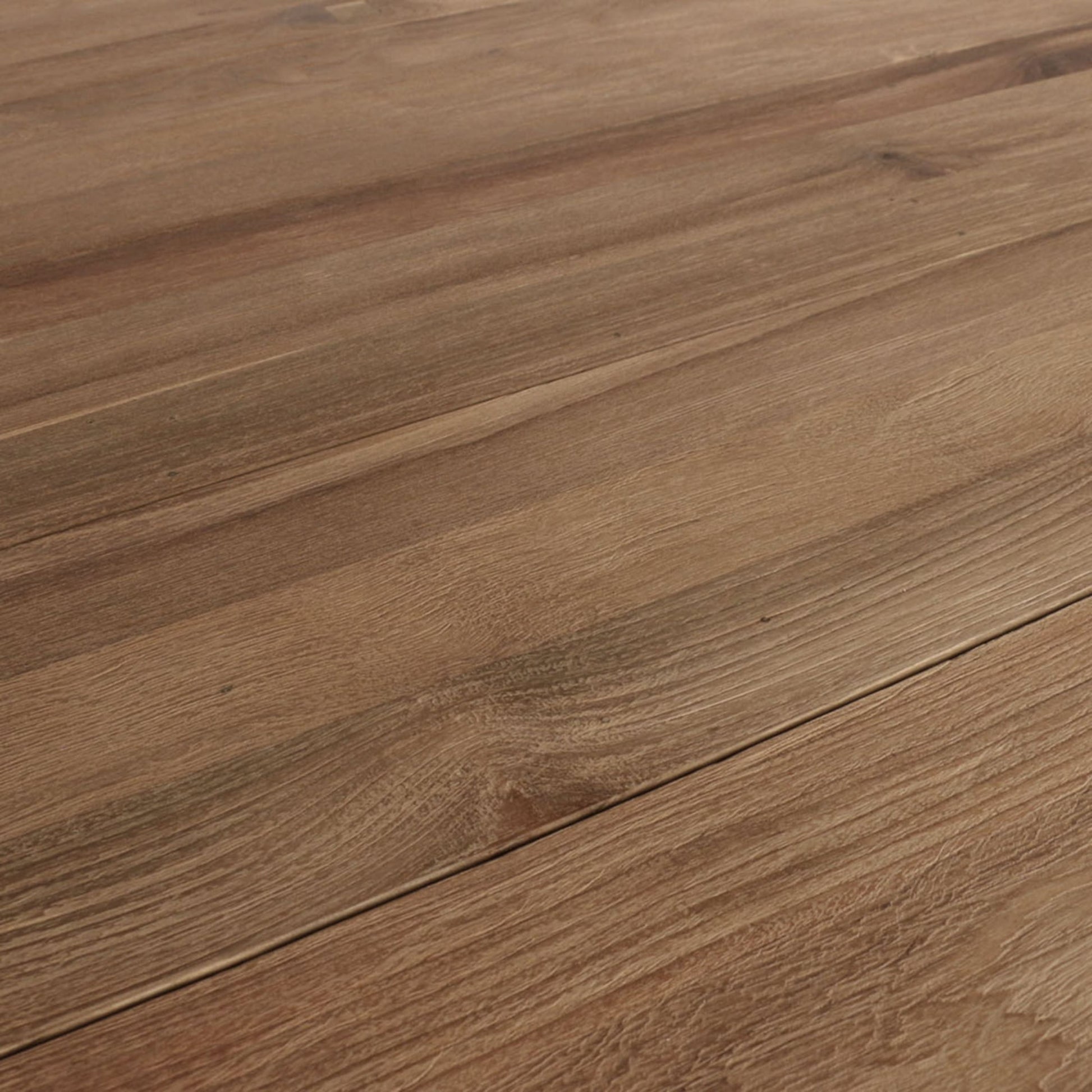 Closeup of Hunter reclaimed teak dining table top.