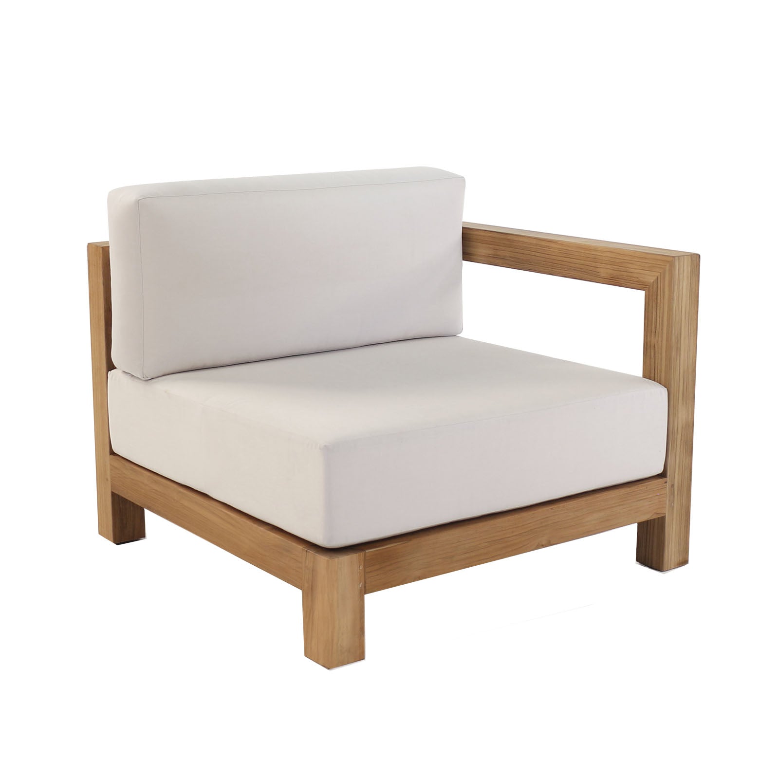 Ibiza Outdoor Teak Left-Arm Sectional Chair