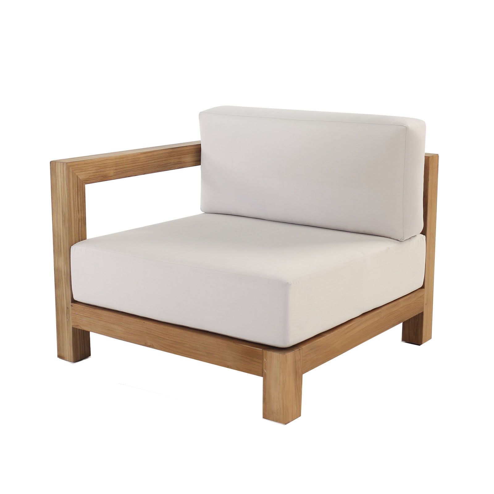 Ibiza Outdoor Teak Right-Arm Sectional Chair